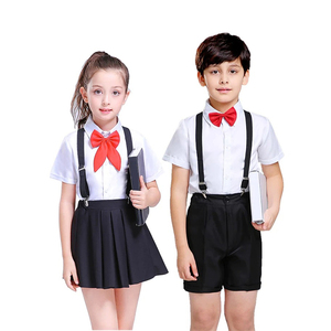 ชุดยูนิฟอร์มสไตล์อังกฤษแบบยูนิเซ็กซ์สำหรับผู้ใหญ่ ชุดนักเรียนมัธยมต้น เสื้อเชิ้ตและกางเกงผ้าฝ้ายสำหรับใส่ในโรงเรียน - Product Image 1