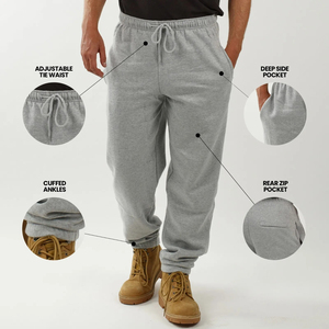2024 New Arrival Custom Logo Eco-Friendly Heavyweight Minimalist Sports Joggers Men Plus Size Comfortable <b>Drawstring</b> <b>Trousers</b> - Product Image 6
