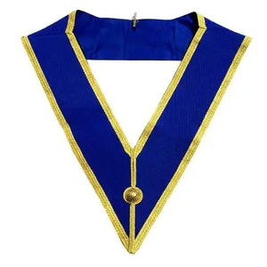 Maçonnique Maître Mason Bleu Plaine Tablier colliers nylon matériel Haute Qualité Brand New Machine Broderie Bleu Tablier colliers - Product Image 3