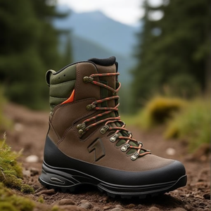 Berg-NATURE One GTX Gr.9 (43) Brown/Olive Leather <b>Waterproof</b> Hiking Safety Shoes for <b>Work</b> and Outdoor Activities - Product Image 3