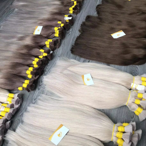 ผมมนุษย์ Minh khang ในเวียดนามเสนอราคาที่ดีที่สุด100% กระดูกตรงสกินฟท์ช่อผมสีดำธรรมชาติ - Product Image 1