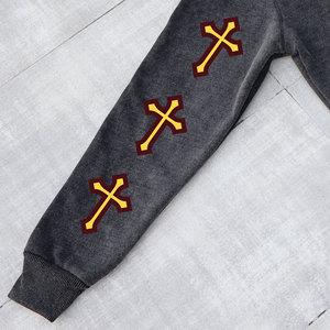 Vente en gros de pulls à capuche brodés personnalisés de haute qualité vêtements de sport à la mode pour hommes manches longues en polaire de coton d'hiver - Product Image 5