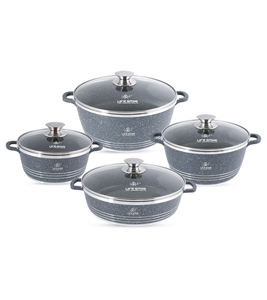 Juego de Utensilios de Cocina Antiadherentes de Granito de 8 Piezas con Diseño Clásico Premium y Revestimiento Multicapa - Product Image 1