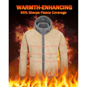 แจ็กเก็ตบุเชอร์ปาของผู้ชายที่ได้รับความนิยมน้ำหนักเบาภายนอกผ้าฟลีซนุ่มเหมาะสำหรับการฝังรากลึกในยามเย็น - Product Image 2