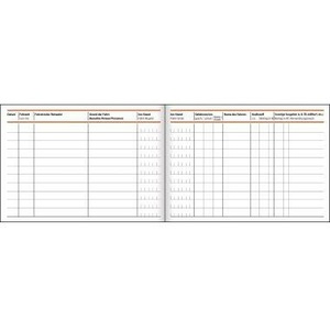 Libro de Registro de Horas-SIGEL DIN A6 Formato Horizontal Verde Coche 40 Hojas - Product Image 1