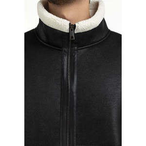 Men's Casual Streetwear Coated <b>Winter</b> Jacket Windproof Turn-down Collar Zippered Closure Pattern <b>Decoration</b>-XS Regular Fit - Product Image 5
