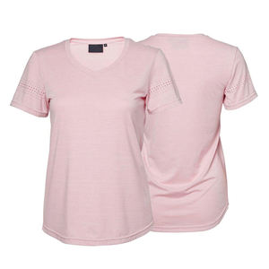 Camiseta corta Lisa a granel para mujer de bajo precio, Camiseta lisa de algodón para mujer, ropa de calle transpirable de gran tamaño de EE. UU., camiseta de talla grande para mujer - Product Image 3