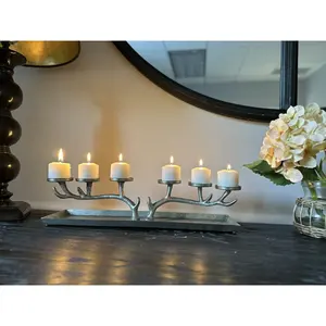 Bougeoir en or de luxe avec bougeoirs de pièce maîtresse de forme artistique moderne faits à la main par Zahid exporte l'Inde en Inde - Product Image 4