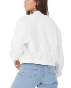 Haute qualité femmes recadrée Baseball Bomber Varsity veste nouveau Style de mode décontracté broderie femmes veste - Product Image 2