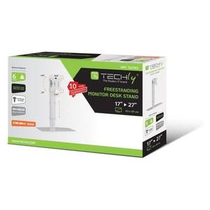 Support de bureau pour moniteur TV LCD ICA blanc 260 avec gestion des câbles, 6 kg, VESA 100 x 100 - Product Image 2