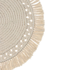 Handmade 12-Inch <b>Blue</b> <b>Table</b> <b>Mat</b> Custom Design Natural Cotton Thick 3mm Handcrafted in India for <b>Table</b> Decoration - Product Image 3