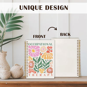 Carnet à spirales à thème floral, notes d'ergothérapie, santé mentale, écriture, carnet d'ergothérapeute, carnets à spirales - Product Image 5