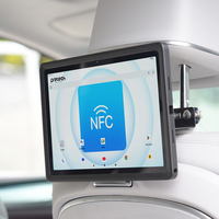 Pantalla de anuncios In-taxi de 11 pulgadas, tableta de publicidad en el coche con montaje, señalización Digital ODM, NFC, Tap-to-pay, vehículo, tableta Android Pc
