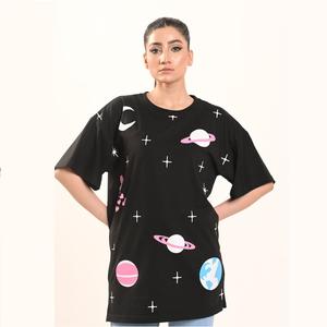 Fabricante a granel de talla grande, camiseta grande de talla grande para mujer, camisetas grandes de talla grande, camiseta grande sólida de algodón orgánico para mujer - Product Image 3