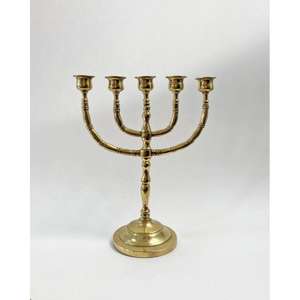 Candelabro Antiguo de 7 Brazos, Decoración de Mesa, Candelabro de Latón para Hanukkah, Navidad, Accesorios de Decoración de Mesa para Fiestas - Product Image 4