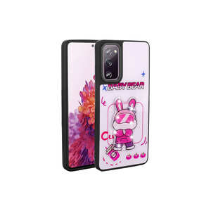 Coque en silicone souple lumineuse avec motif de personnage emblématique blanc en relief pour Samsung Galaxy S20 FE, protection arrière en silicone, emballée A53 - Product Image 1