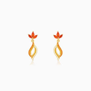 Boucles d'oreilles pendentifs et breloques dorées Minerve - Product Image 2