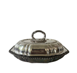 จานและจานวางบนโต๊ะแบบเรียบง่ายจานใส่เนยทำจากสเตนเลสสตีลดีไซน์โบราณใช้ในห้องครัวและอาหารเช้า - Product Image 6