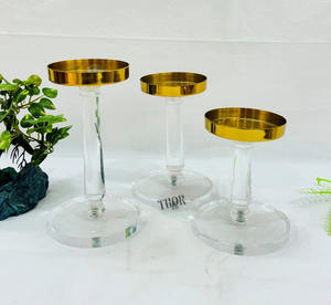 อะคริลิคGoldenเชิงเทียนชุด 3 เชิงเทียนสําหรับตารางCenterpieceสําหรับตกแต่งบ้านคริสต์มาสห้องนอนDiningเตาผิง - Product Image 3