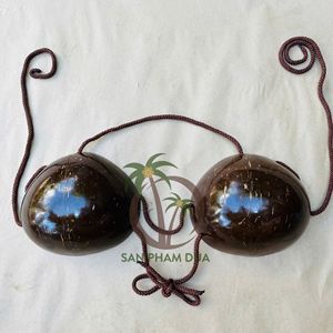 Estilo Hawaiano Coco Eco Brand Coconut Shell Bra Bikini Top para verano Luau Party Halloween Hawaiian Costume Accesorio - Product Image 6