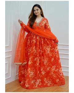 Ấn Độ thiết kế anarkali salwar kameez phù hợp với dupatta Ấn Độ Pakistan thiết kế bên mặc tùy chỉnh readymade Net vải Váy Phụ nữ - Product Image 5