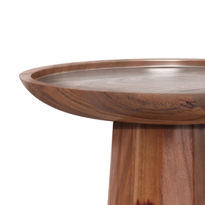 Mesa de pedestal de madera maciza de primera calidad, diseño minimalista elegante para decoración sofisticada del hogar - Product Image 4