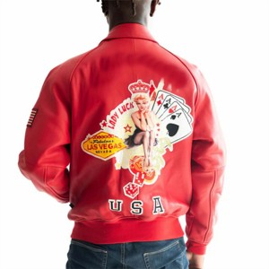 Chaqueta de vuelo de cuero para hombre con forro de piel extraíble y Estilo clásico-Ideal para pilotos y uso al aire libre - Product Image 3