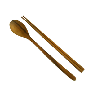 Juego de cubiertos de Acacia ecológicos, herramientas biodegradables para ensaladas para cocina, fiesta, banquete y boda, accesorios de vajilla duraderos - Product Image 5