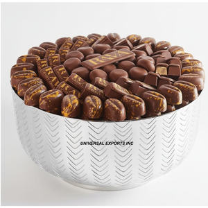 Tazón de Chocolate de Acero Inoxidable Niquelado, Redondo, Decorativo para Mesa, Lujoso, Nuevo y Elegante - Product Image 2