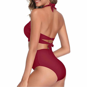 Nouveaux shorts pour filles, couleur rouge, polyester/nylon, séchage rapide, respirant, taille élastique, coupe ajustée, vêtements de sport, plage, tendance - Product Image 3