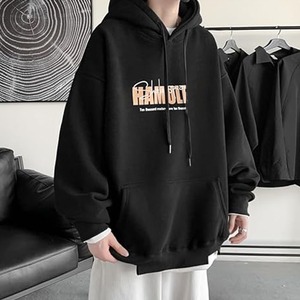 Men's Oversized Casual Boxy Fit Pullover Hoodie Custom Digital Printing <b>Winter</b> Fleece Low MOQ Streetwear Style - Product Image 5