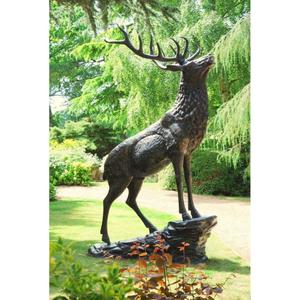 Sculpture de renne antique grandeur nature fournitures de jardin de ferme Figurine de renne antique décorative pour les articles d'événement de noël - Product Image 3