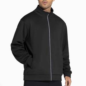 Chaqueta de Spandex de poliéster 2025 con cuello levantado transpirable con cremallera frontal a prueba de viento para hombre, chaquetas para hombre, venta al por mayor - Product Image 1
