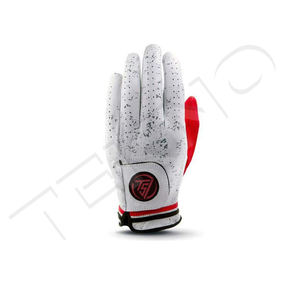 Vente en gros Gants de golf blancs antidérapants en cuir Cabretta Logo personnalisé Matériau souple Gants de golf ajustés pour femmes hommes - Product Image 1
