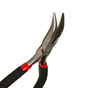 Outil d'extension de cheveux DIY Pince à pointe courbée pour micro anneaux/liens/perles Extension de cheveux personnalisée - Product Image 4