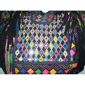 Bolso de hombro de algodón bordado multicolor elegante para mujer ecológico bohemio Vintage hecho a mano con cierre de cremallera - Product Image 1