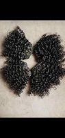 Extensions de cheveux vierges indiens Remy non traités, ondulés crépus, de donneur unique, lots noirs, double trame, fournisseur machine JAI, 16 pouces