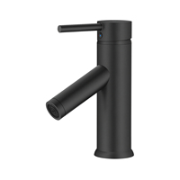 Tidjuin robinet mitigeur de lavabo de salle de bains moderne, robinet de lavabo à levier unique, robinets d'évier de salle de bains noirs
