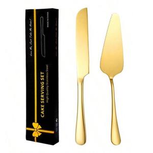 Hot-<b>sale</b> Stainless Steel Cake <b>Knife</b> and Serving Tools with Premium Handles <b>for</b> Comfortable Grip and Luxury Look - Product Image 2