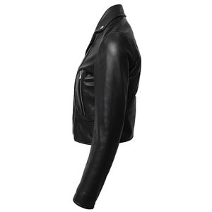 Respirant extérieur utilisation femmes veste en cuir 2024 nouveau à la mode à manches longues femmes haut court veste en cuir - Product Image 3