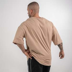 Camisetas informales holgadas y transpirables con cuello redondo, camisetas de gran tamaño de peso pesado, venta al por mayor - Product Image 5