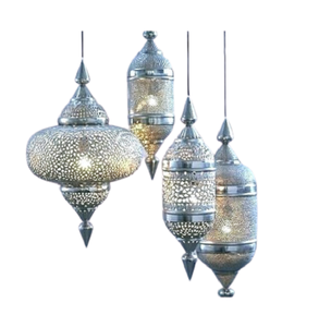 Lot de trois tailles différentes de lanterne à bougie en métal couleur or avec cheminée en verre au prix le plus bas - Product Image 5