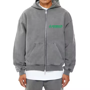 Sweat-shirts à capuche personnalisés en gros, style streetwear, en polaire épaisse 100% coton, séchage rapide et respirant - Product Image 3