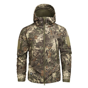 <b>Men's</b> <b>Camo</b> Hunting <b>Jackets</b> on Hot Sale Reasonably Priced New Canvas Clothing with Stand Collar - Product Image 3