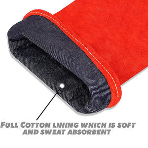 Labor Protection Cowhide Leather <b>Gloves</b> for Working High Quality Heat Resistant standard Red Warm winter Welding <b>Gloves</b> - Product Image 4