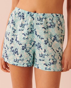 ชุดลำลองใส่อยู่บ้านสำหรับผู้หญิงชุดใส่อยู่บ้านกางเกงขาสั้นใส่ในเลานจ์สวมใส่สบายลายดอกไม้ผ้านุ่มมีจำหน่ายในราคาอินเดีย - Product Image 3