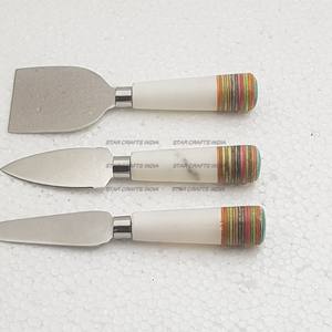 Juego de cuchillos de queso de charcutería grande con logotipo rápido/plato de regalo de boda y vacaciones o regalo de calentamiento de la casa - Product Image 4