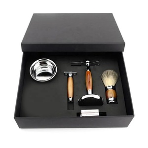 Shave Edge Stainless Steel Wet Shaving <b>Set</b> Packaging with Lid - Product Image 1