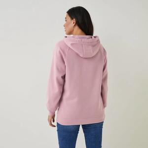 Nueva moda de mujer Heavyweight 100% algodón Fleece Pullover Hoodie Winter Casual Wear con Logo mangas largas y cuello con capucha - Product Image 2