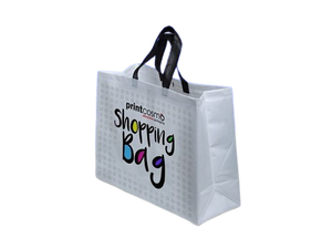 Sacs de shopping non tissés personnalisés avec logo, laminés argent et or, avec poignée, promotionnels, fabriqués au Vietnam - Product Image 2
